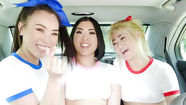 Producer Johnny suggests that making a wild type of video better suits Korean Babes Emerald Loves, Kimmy Kim, and Sofia Su